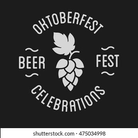 Oktoberfest beer festival lettering typography celebration retro typographic design template label, badge and logo. Vector Illustration.