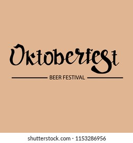 oktoberfest beer festival lettering vector