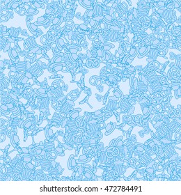 Oktoberfest Beer Festival. Seamless Pattern. Flat design style. Vector Illustration