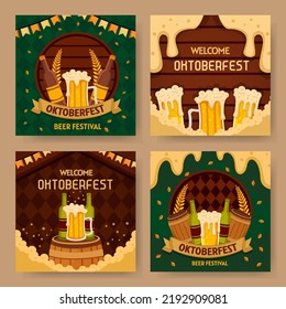 Oktoberfest Beer Festival Social Media Post Set Design