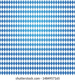 Oktoberfest beer festive ornament for banner decoration. Blue pattern with rhombus elements. Bavarian flag pattern background with blue-white checkered pattern.