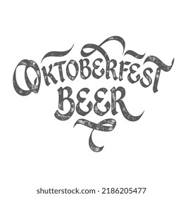 Oktoberfest Beer. Oktoberfest handwritten lettering.The menu can be used in bars, cafes, restaurants. 