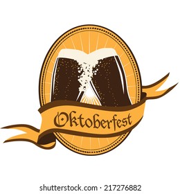 Oktoberfest beer icon Eps10 vector
