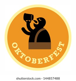 Oktoberfest Beer label, vector illustration