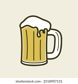 oktoberfest bier becher symbol, vektor design element