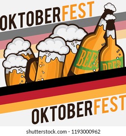 Oktoberfest Beer vector illustration