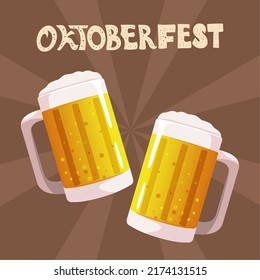 oktoberfest beers party banner design