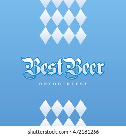 Oktoberfest Best Beer 2016 Bavarian blue background