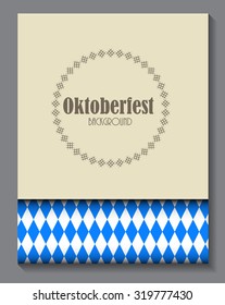 Oktoberfest Blue Background Vector Illustration EPS10