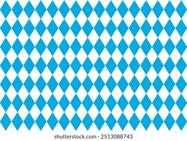 Padrão de diamante azul e branco Oktoberfest