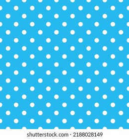 Oktoberfest blue and white polkadot background. Octoberfest seamless pattern. Holiday wrapping print. Bavarian traditional texture. Germany traditional wallpaper. Vector color illustration.