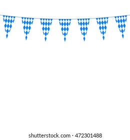 Oktoberfest bunting festoon. Vector