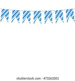 Oktoberfest bunting festoon. Vector 