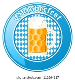 Oktoberfest button - vector illustration