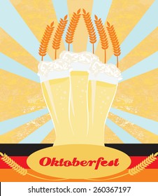 Oktoberfest card with Beer