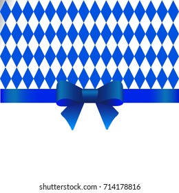 Oktoberfest card with blue rhombuses, template