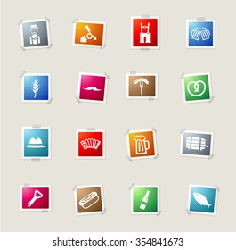 Oktoberfest card icons for web