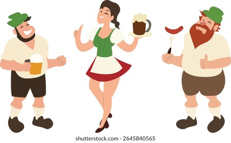 Oktoberfest Oktoberfest Cartoon Beer, Salsicha, Divertimento.