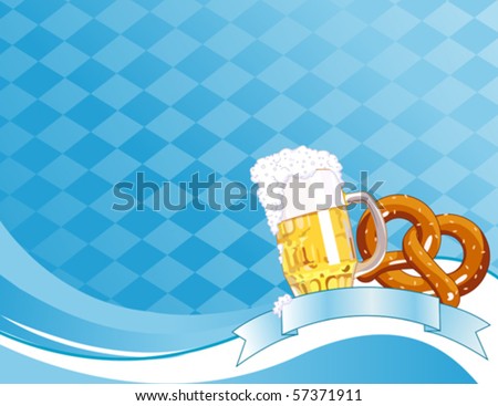 Oktoberfest Celebration Background with Copy space.