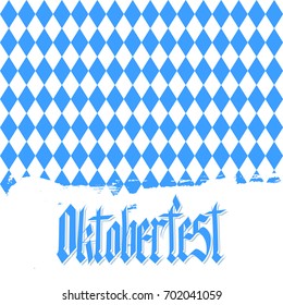 Oktoberfest celebration background with handwritten text design and brush stroke. German Beer Festival vector illustration.
