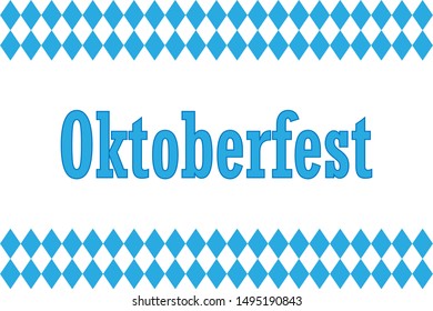 Oktoberfest celebration background. Happy Oktoberfest in German Lettering typography. Beer festival decoration badge icon.