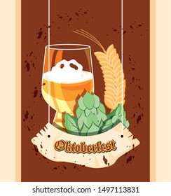 oktoberfest celebration day with beer glass