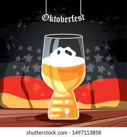 oktoberfest celebration day with beer glass