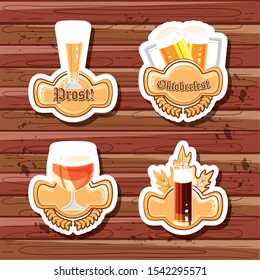 oktoberfest celebration day with beer glasses vector illustration design