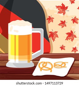 oktoberfest celebration day with beer jar