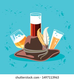 oktoberfest celebration day with tyroline hat