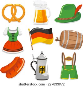 Oktoberfest celebration Design Elements Icons vector illustration icons.