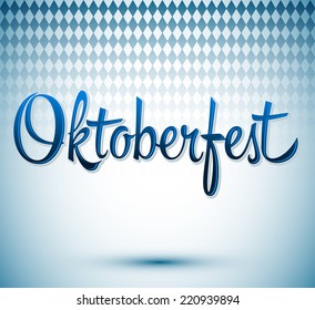 Oktoberfest celebration design - lettering - traditional texture background 