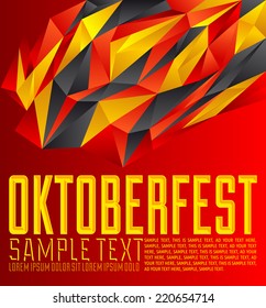 Oktoberfest celebration design - Vector geometric background - Germany colors