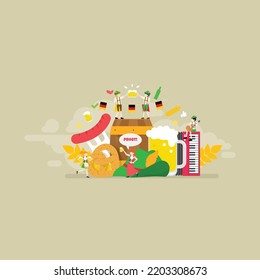 Oktoberfest Celebration Party Vector Concept