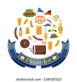 oktoberfest celebration set icons