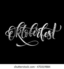 Oktoberfest chalk lettering for famous October beer festival in Germany. October festival in German language