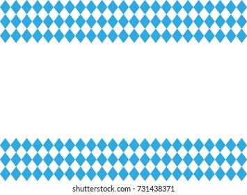 Oktoberfest checkered background and Bavarian flag pattern