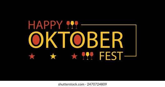 Oktoberfest Chic Trendy Text Illustration for the Season