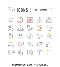 Oktoberfest. Collection of perfectly thin icons for web design, app, and the most modern projects. The kit of signs for category Holidays.