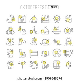 Oktoberfest. Collection of perfectly thin icons for web design, app, and the most modern projects. The kit of signs for category Holidays.