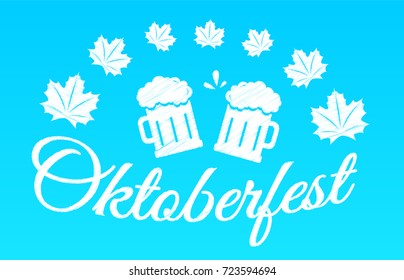 Oktoberfest - concept of hand drawn banner. Vector.