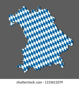 Oktoberfest. Contour Of Bavaria. The pattern for the background.