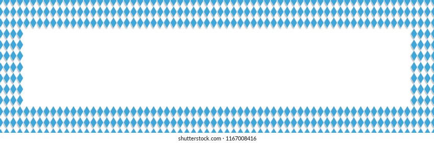 Oktoberfest design with bavarian rhombuses with shadows on the white background. Eps 10 vector file.