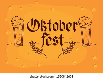 Oktoberfest design, Beer Festival illustration