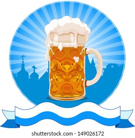 Oktoberfest  design with beer glass