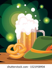 Oktoberfest design, Germany festival celebration europe landmark munich culture and party theme Vector illustration