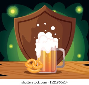 Oktoberfest design, Germany festival celebration europe landmark munich culture and party theme Vector illustration