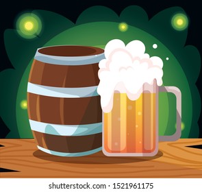 Oktoberfest design, Germany festival celebration europe landmark munich culture and party theme Vector illustration