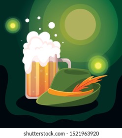 Oktoberfest design, Germany festival celebration europe landmark munich culture and party theme Vector illustration