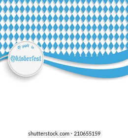 Oktoberfest design on the white background. German text "OÃ?Â?Ã?Â´zapft is" and "Oktoberfest", translate "on tap" and "Oktoberfest". Eps 10 vector file.